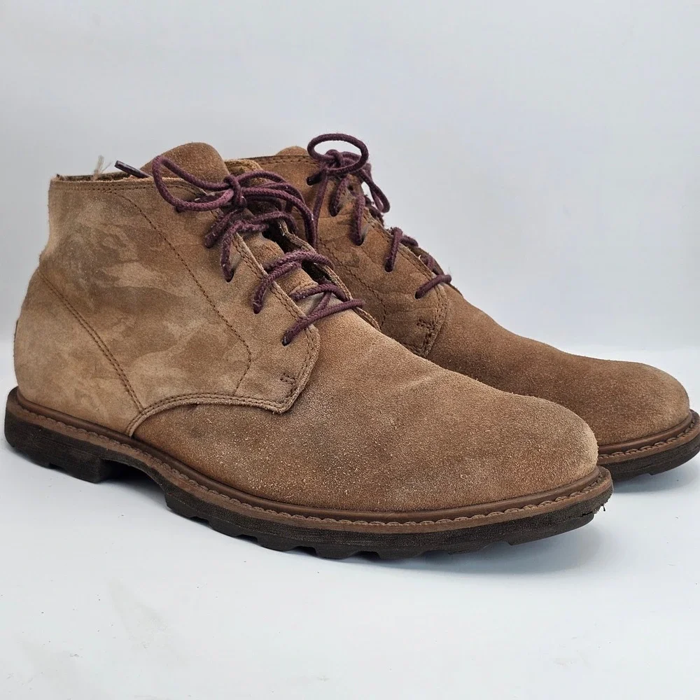 Sorel Madson Chukka Tan Suede Camo Lace Up Boots Mens 9.5 NM2462-286
